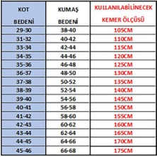 Kar-Pa %100 Deri Battal Çok Uzun Lacivert Kumaş Pantolon Kemeri 3.5cm