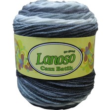 Lanoso Cazz Batik Premium Akrilik 210 mt 100 gr -19 Çeşit Renkli- Örgü İpi 2 Adet