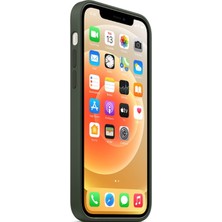 Hello-U iPhone 12 Pro Max Için 1:1 Ölçek Manyetik Silikon Kılıf - Koyu Yeşil (Yurt Dışından)