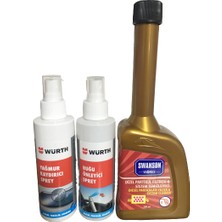 Swanson Works Dizel Enjektör Temizleyici 300 ml Würth Buğu Önleyici ve Yağmur Kaydırıcı Sprey 150 ml