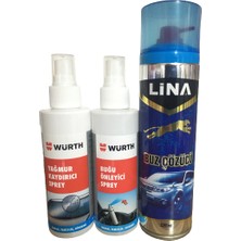 Würth Buğu Önleyici + Yağmur Kaydırıcı 150 ml + Lina Buz Çözücü 220 ml