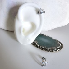 Bylin Cerrahi Çelik Çift Halka Detaylı Piercing - Bar Uzunluğu 6 mm - 1 Adet