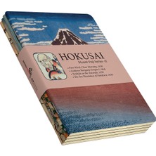 Retronote Hokusai 4'lü Defter Seti 2  Mount Fuji Series Iı  Çizgisiz  48 Sayfa  10,5X14CM