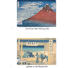 Retronote Hokusai 4'lü Defter Seti 2  Mount Fuji Series Iı  Çizgisiz  48 Sayfa  10,5X14CM