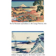 Retronote Hokusai 4'lü Defter Seti 2  Mount Fuji Series Iı  Çizgisiz  64 Sayfa  14X21CM