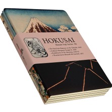 Retronote Hokusai 4'lü Defter Seti 3  Mount Fuji Series Iıı  Çizgisiz  64 Sayfa  14X21CM