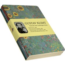 Retronote Gustav Klimt 4'lü Defter Seti 2  Portraits And Landscapes Series  Çizgisiz 48 Sayfa  10,5X14CM