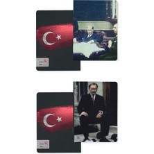 Retronote Atatürk Renklendirilmiş Fotoğraflar Defter Seti 4  Çizgisiz  64 Sayfa  10,5X14CM