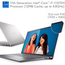 Dell Inspiron 15 5510 Platinium Silver Intel Core I7-11390H 16GB Ram 1TB SSD 15.6" Windows 11 Pro Taşınabilir Bilgisayar