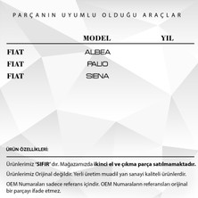 Alpha Auto Part Fiat Palio, Siena, Albea Için Güneşlik Ayağı -Koyu Renk- 2'li