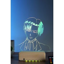 Modiwa Design Attack On Titan Levi Ackerman 16 Renk Anime Gece Lambası