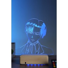 Modiwa Design Attack On Titan Levi Ackerman 16 Renk Anime Gece Lambası