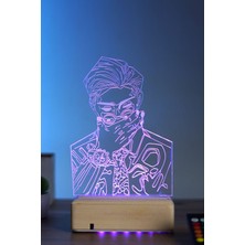 Modiwa Design Kento Nanami - Jujutsu Kaisen 16 Renk Anime Gece Lambası
