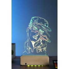 Modiwa Design Jotaro Kujo - Jojo's Bizarre 16 Renk Anime Gece Lambası