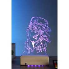 Modiwa Design Jotaro Kujo - Jojo's Bizarre 16 Renk Anime Gece Lambası