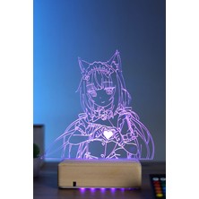 Modiwa Design Vanilla - Nekopara 16 Renk Anime Gece Lambası
