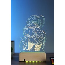 Modiwa Design High School Dxd Rias Gremory 16 Renk Anime Gece Lambası