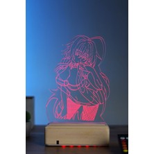 Modiwa Design High School Dxd Rias Gremory 16 Renk Anime Gece Lambası