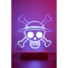 Modiwa Design One Piece Luffy Flag 16 Renkli Gece Lambası