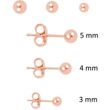 Söğütlü Silver Gümüş Rose 3 Boy Top Kombin Küpeler