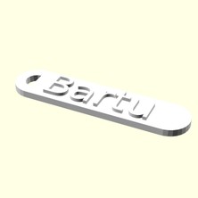 Aldım Geldi Bartu Kişiye Özel Zincirsiz Bavul Çanta Eşya Tag Künye Sevgiliye Eşe Hediyelik Askı Organik Plastikten