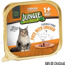 Jungle Kısır Kedi Tavuklu Ezme 100 Gram 32'li