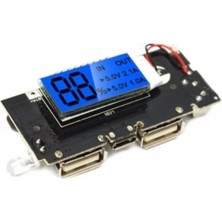 Emay Center Çift USB Çıkışlı Ekranlı Powerbank 18650 Pil Şarj Cihaz H913-A Modülü - Powerbank Entegre Board