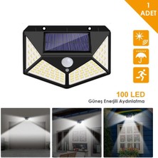 Technojet 100 Ledli Güneş Enerjili Bahçe Lambası Solar Hareket Sensörlü Şarj Olabilen