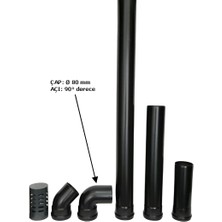 Pelet Baca 90° Derece Pelet Soba Dirsek (Ø 80 Mm)