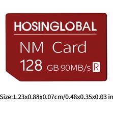 Hongshou Hoseoslobal 90 MB / S 128GB Nm Kartı - Kırmızı (Yurt Dışından)