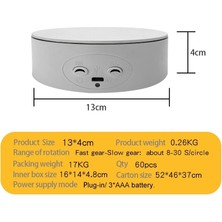 Hongshou Puluz 20CM USB Elektrikli Dönen Pikap Ekran Standı - Beyaz (Yurt Dışından)