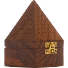 Zeynep Büyükbay Piramit Ahşap Buhurdanlık (Tütsülük) Seti (Oud Buhurlu)