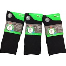 Dündar Çoprap 3'lü Paket  Bambo Lastiksiz Dikişsiz Diyabet Çorap Siyah