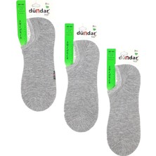 Dündar Çoprap 3'lü Paket Bambo Sneaker Çorap Gri