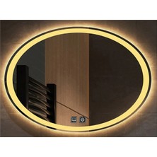 Global Led Mirror 40X60 cm Dokunmatik Tuşlu Buğu Yapmayan Ledli Elips Banyo Aynası
