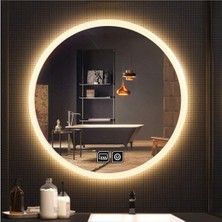 Global Led Mirror 45 cm Dokunmatik Tuşlu Buğu Çözücü Ledli Yuvarlak Banyo Aynası
