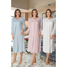 Effort 7033 Uzun Kol Lohusa Tek Gecelik