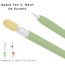 Kyver Apple Pencil 2. Nesil Uyumlu Silikon Koruma Kılıfı Lila