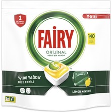 Fairy Hepsi Bir Arada Bulaşık Makinesi Deterjanı Tableti / Kapsülü Limon Kokulu 140 Yıkama