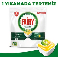 Fairy Hepsi Bir Arada 100 Yıkama Bulaşık Makinesi Deterjanı Tableti / Kapsülü Limon Kokulu