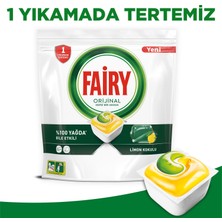 Fairy Hepsi Bir Arada Bulaşık Makinesi Deterjanı Tableti / Kapsülü Limon Kokulu 70 Yıkama