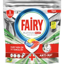 Fairy Platinum Plus 27 Yıkama Bulaşık Makinesi Deterjanı Tableti / Kapsülü