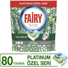 Fairy Platinum Green Bulaşık Makinesi Deterjanı Tableti / Kapsülü Özel Seri Limon Kokulu 80 Yıkama