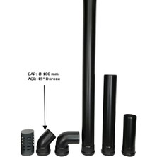 Pelet Baca 45° Derece Pelet Soba Dirsek (Ø 100 Mm)