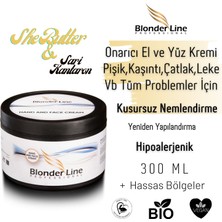 Blonder Line El, Yüz ve Vücut Kremi - Pişik, Çatlak, Ve Leke Için Onarıcı Kantaron Yağlı Krem - 300 ml