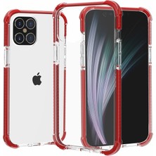 Hello-U Apple iPhone 12 Için Düşmeye Dayanıklı Akrilik + Tpu Hibrit Kılıf - Kırmızı (Yurt Dışından)