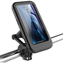 ally mobile Ally Portatif Universal Motosiklet Bisiklet Su Geçirmez Telefon Tutucu-Siyah