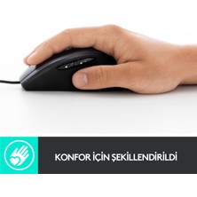 Logitech M500S 4.000 DPI Gelişmiş USB Kablolu Mouse - Siyah