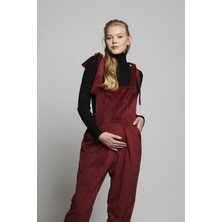 Lyn Mama Johana Kadife Salopet - Bordo
