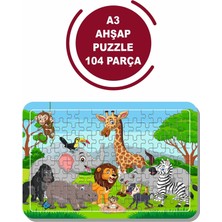 Lipyos Sevimli Hayvanlar A3 104 Parça Puzzle, Oyuncak, Yapboz